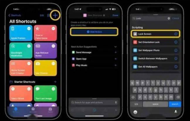 昆山苹果14锁屏维修店分享iPhone14升级iOS16.4后如何创建锁屏快捷方式 